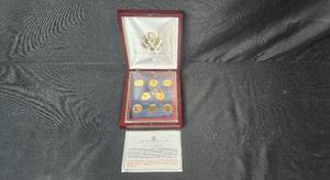 lot 140 image: 2014 United States Presidential Dollar Coin Set in Display Case