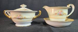 lot 202 image: Noritake China Batista 98832 Creamer and Sugar Bowl Set Japan
