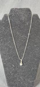 lot 213 image: Napier Silver Tone Necklace with Pearl Accent Pendant