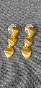 lot 214 image: Anne Klein Gold Tone Heart Drop Earrings
