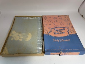 lot 39 image: Vintage Baby Blanket With Original Box