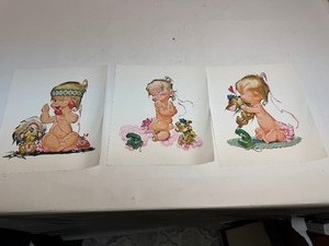 lot 50 image: Vintage BELL TELEPHONE Baby Girl Print Advertising Ad 1940s 1950s