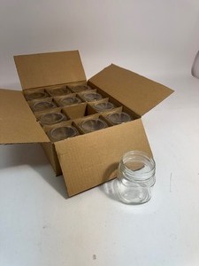 lot 57 image: Lot of 8oz Square Mason Jars