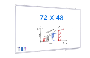 lot 25 image: Large Whiteboard for Wall , 72X48 Maxtek Magnetic White Board Dry Erase 6 x 4 Foldable Wall-Mounted Aluminum Frame for School, Classroom, Office & Home