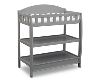 lot 55 image: Delta Children Wilmington Changing Table with Pad, Grey