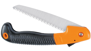 lot 210 image: Fiskars Folding Hand Saw, 7 Pruning Saw with Power Tooth Blade with Triple Ground Teeth that Powers Through Wood Faster, Soft Grip Handle