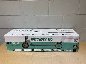lot 42 image: GOTRAX G2Plus Foldable Electric Scooter for Adult Teens Age of 8 with 6 Tires, 200W 12mph, Gray