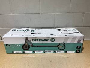 lot 44 image: GOTRAX G2Plus Foldable Electric Scooter for Adult Teens Age of 8 with 6 Tires, 200W 12mph, Gray