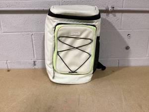 lot 314 image: Coleman XPAND 22Qt Capacity 30-Can Soft Cooler Backpack, Beige