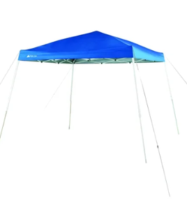 lot 322 image: Ozark Trail 10 x 10 Instant Slant Leg Pop-up Canopy, Blue, Outdoor Canopy Type