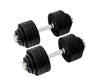lot 345 image: Yes4All 105lbs - Adjustable Dumbbell Set with Weight Plates, Star Lock CollarsConnector