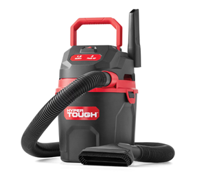 lot 202 image: Hyper Tough 1.5 Gallon 2 Peak HP Poly WetDry Vacuum, VH105 3502, New