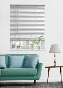 lot 317 image: Mainstays 1 Cordless Vinyl Room Darkening Horizontal Mini Blinds, White, 29W x 48L