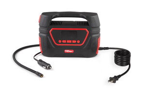 lot 406 image: Hyper Tough Dual Power Digital Inflator for P19565R15 Car Tire, Car-DC 12V or Home-AC 120V