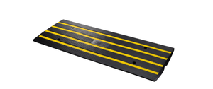lot 91 image: VEVOR Car Driveway Rubber Curb Ramps Heavy Duty 33069lbs Capacity Threshold Ramp 2.6 Inch High Cable Cover Curbside Bridge Ramp for Loading Dock Garage Sidewalk (1-Channel, 1Pack-Curb Ramp)