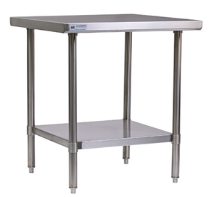 lot 94 image: Allmont ALL16GWT3030 30 x 30 16 Gauge Stainless Steel Work Table with SS Undershelf and Legs