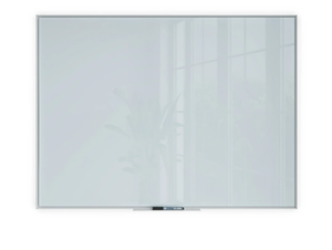 lot 241 image: U Brands Glass Non-Magnetic Dry-Erase Board, 48 x 36, White Frosted Surface, White, Aluminum Frame