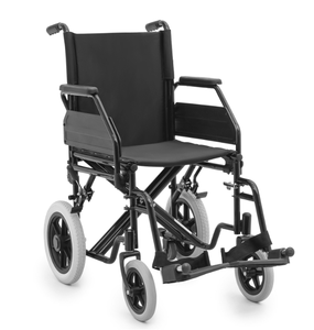 lot 245 image: monicare Transport Wheelchair with Removable Flip Back Armrests & Swing-Away Footrests, Folding Transport Chair with 300lbs Capacity, Black