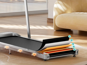 lot 246 image: Walking Pad - 2.5 HP Walking Pad with Handle Bar, 2 in 1 Foldable Walking Pad with Incline, Small Treadmill with LED Display & Remote Control for Home Office Under Desk, 265 LBS Capacity