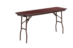 lot 118 image: Flash Furniture 5-Foot High Pressure Mahogany Laminate Folding Training Table