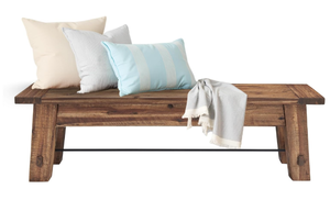 lot 445 image: Durango Rustic Farmhouse Style 60-Inch Wood Bench