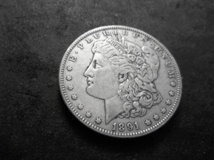 lot 1 image: 1891 Morgan Silver Dollar