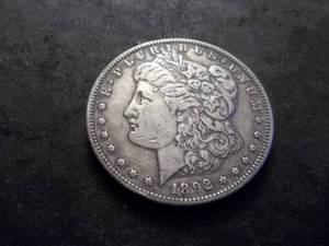 lot 8 image: 1892 S Morgan Silver Dollar