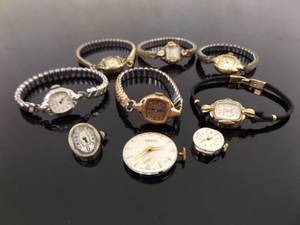 lot 76 image: Lot of Various Windup Gold Plated etc. Watches, Parts, etc.