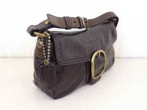 lot 79 image: Authentic Coach Bleecker Brown Patent Leather Shoulder Bag