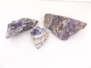 lot 13 image: 3 LARGE Raw Amethyst Geode Specimens