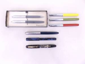 lot 21 image: Lot of Watermans, Parker, Schaefer, etc. Fountain Pens