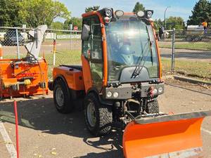 lot 430 image: 2016 Holder Diesel Tractor C270 with Plow Attachment Model PAN-050-01, Snowplow Model BBX-050-01 Attachment