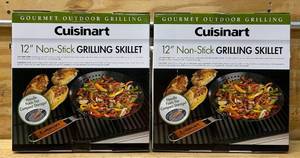 lot 20 image: Cuisinart  12-in. Non-Stick Grilling Skillet lot of 2