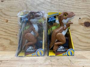 lot 32 image: IMAGINEXT XL Jurassic World Trex (lot of 2)