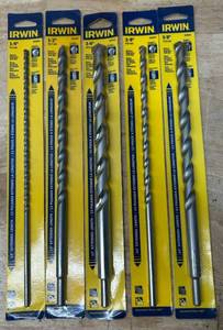 lot 52 image: IRWIN Rotary Masonry Drill Bit lot of 5