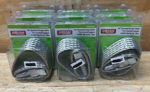 lot 85 image: URIAH 14 Ground Strap Cable Tin Coated Copper lot of 9