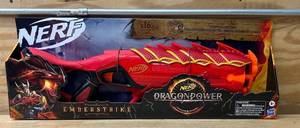 lot 154 image: Nerf DragonPower Emberstrike 8-dart Rotating Drum with Pump Action Priming Blaster