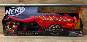 lot 155 image: Nerf DragonPower Emberstrike 8-dart Rotating Drum with Pump Action Priming Blaster