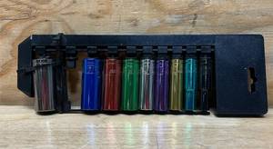 lot 164 image: PITTSBURGH PRO 38 in. Drive Color-Coded Deep Socket Set, 10-Piece (missing 1)