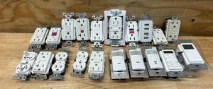 lot 168 image: LEVITON Lot of 20 sockets and other switch and various sizes