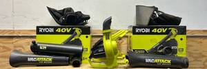 lot 172 image: RYOBI 40V Vac Attack Cordless Battery Leaf VacuumMulcher (Tool Only)