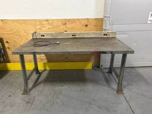 lot 177 image: Metal Work Table with Power Strip