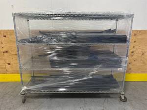 lot 179 image: Shelving Unit on Casters with Rivot RackingShelving