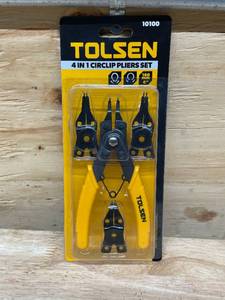 lot 199 image: Tolsen 4pc Combination Circlip Snap Ring Plier Internal External ORing C-Clip 10100 (0925253.75)