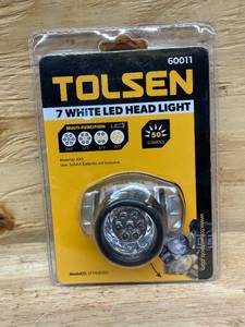 lot 205 image: Tolsen Torch Head Lamp 7 LED 60011 (0925252.95)