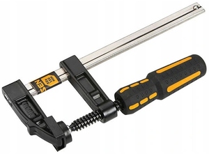 lot 208 image: Tolsen 4 34x 20 F Clamp Nickel Plated Bar, Black Finished Thread Bar, Two-Component Plastic Handle 10191 (09252511.55)