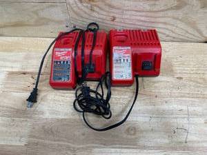 lot 237 image: Milwaukee - Lot of 2 - 48-59-1812 M12 M18 18V 12V Dual Voltage Battery Charger