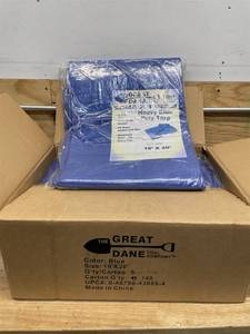 lot 242 image: The Great Dane - Lot of 5 - Heavy Blue Tarp 16  x 20