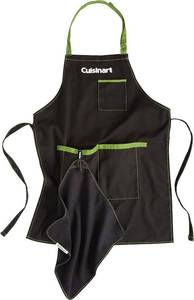 lot 256 image: Cuisinart CFA-156 BBQ Apron and Magnetic Towel Set, Adjustable Grill Apron with Large Front Pockets