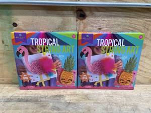 lot 257 image: Craft-tastic DIY String Art   Craft Kit for Kids   Everything Included for 2 Arts & Crafts Projects   Features a Fun Flamingo & Pineapple Patterns